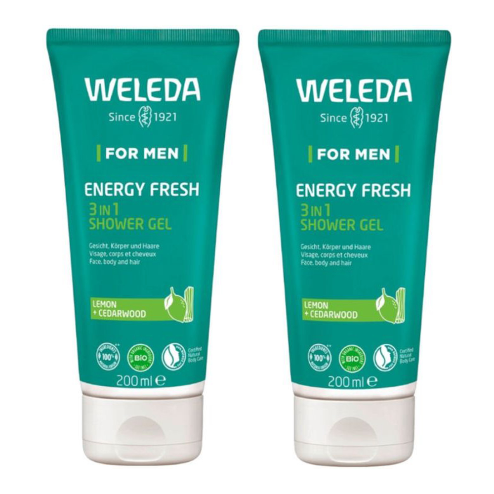 Duo Gel Douche 3in1 Energy Fresh - 200 ml, 2 Pièces