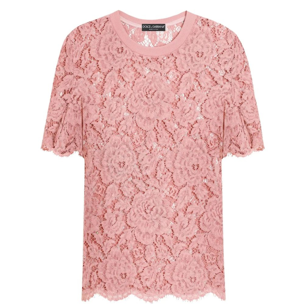 Top à manches courtes 'Floral Lace' pour Femmes