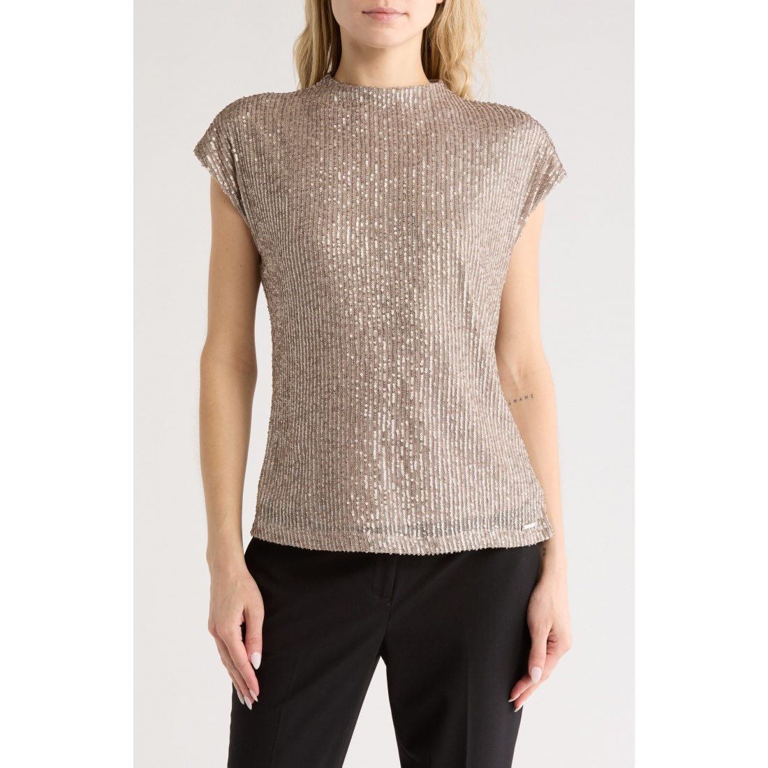 Women's 'Sequin Cap Sleeve Top'