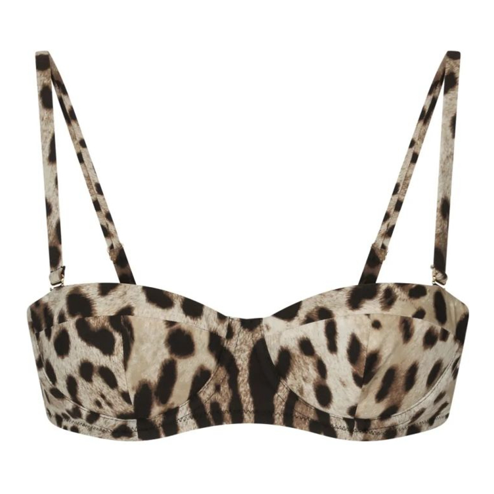 Women's 'Leopard-Print Balconette' Bikini Top