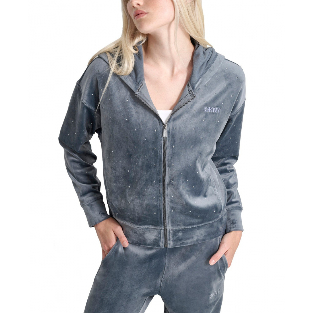 Sweatshirt à capuche  'Rhinestone Embellished' pour Femmes