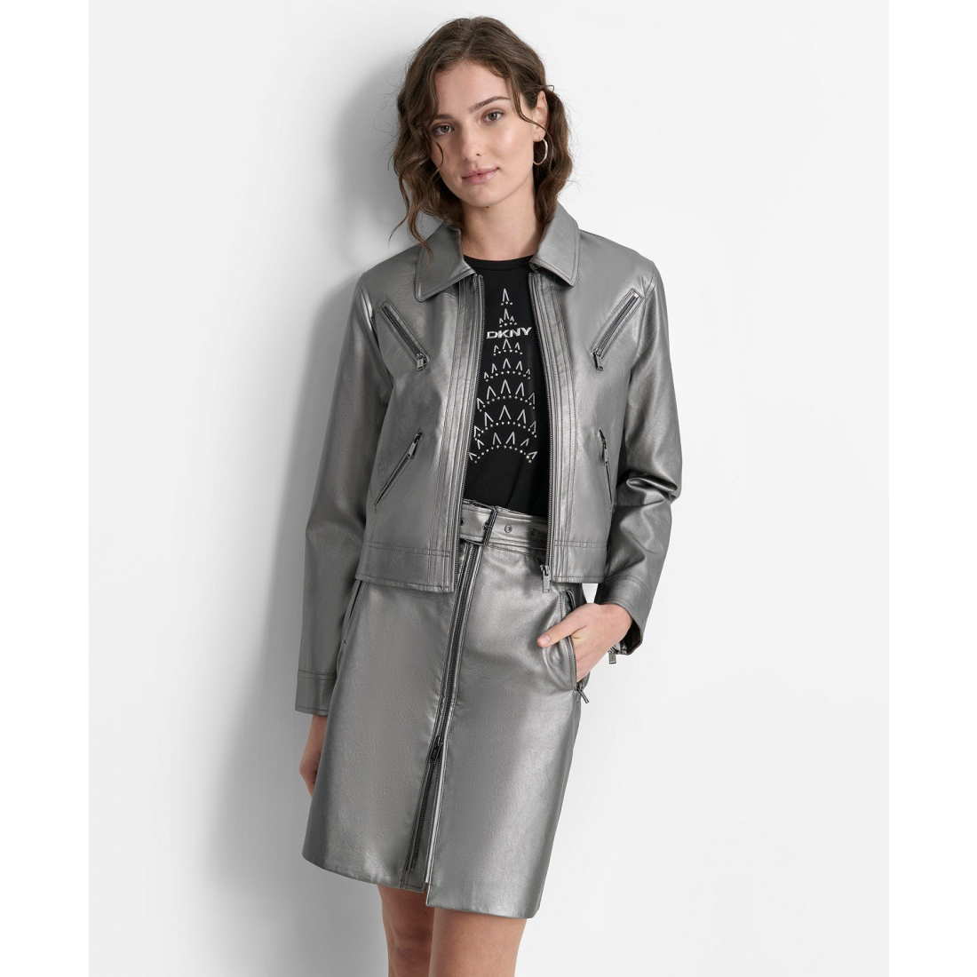 Perfecto 'Metallic Faux-Leather' pour Femmes