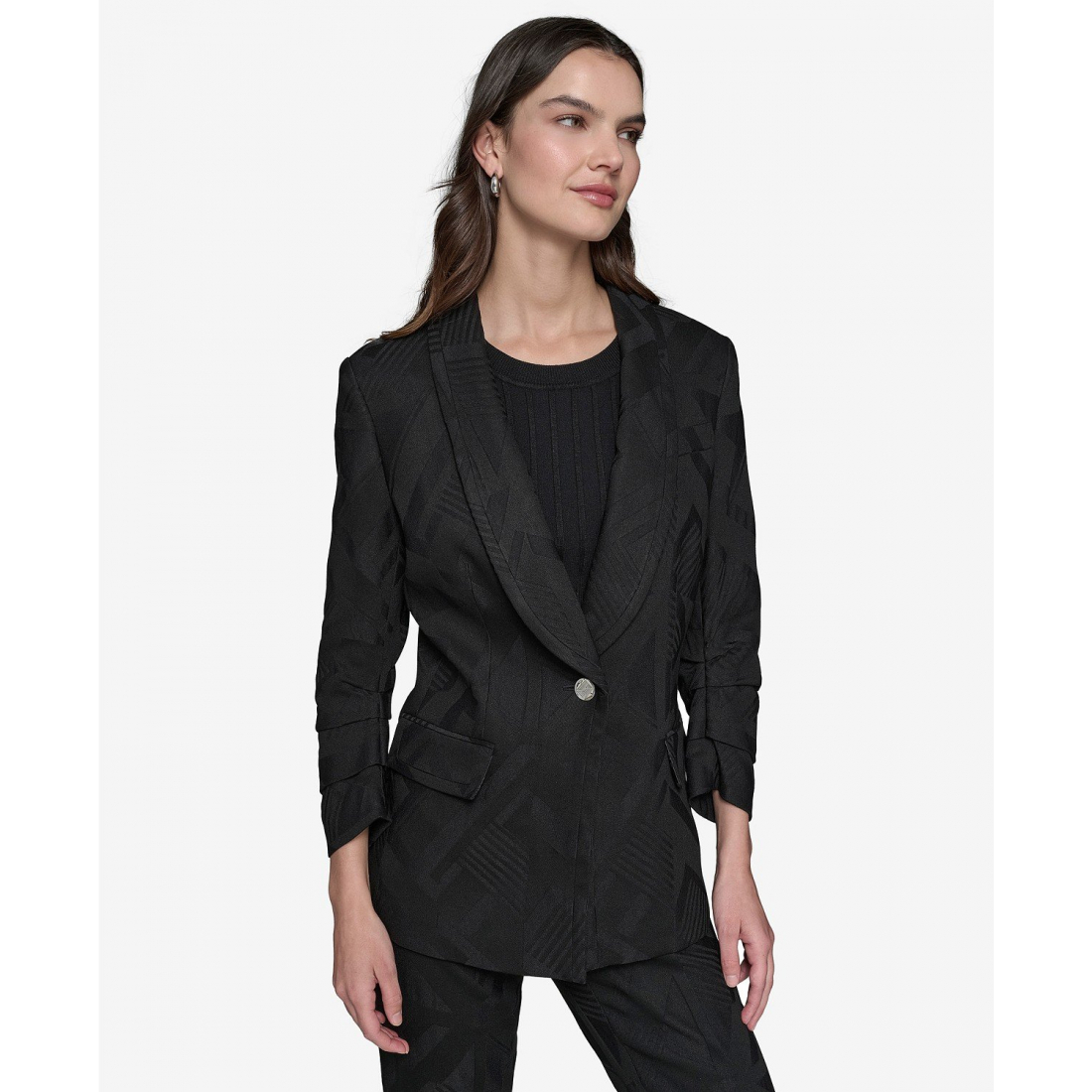 Blazer 'Jacquard Shawl-Collar' pour Femmes