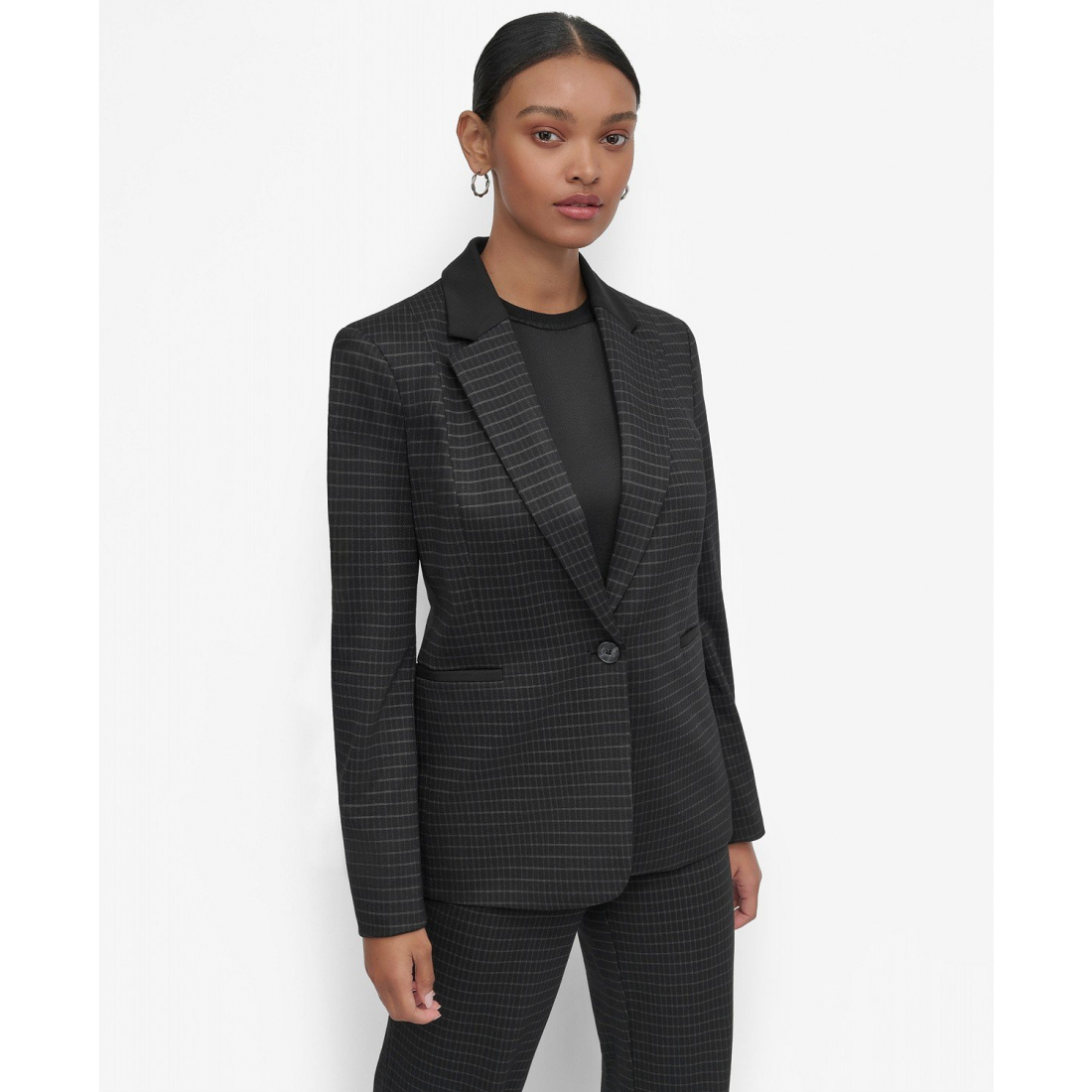 Blazer 'Ponte Single-Button Notched-Lapel' pour Femmes