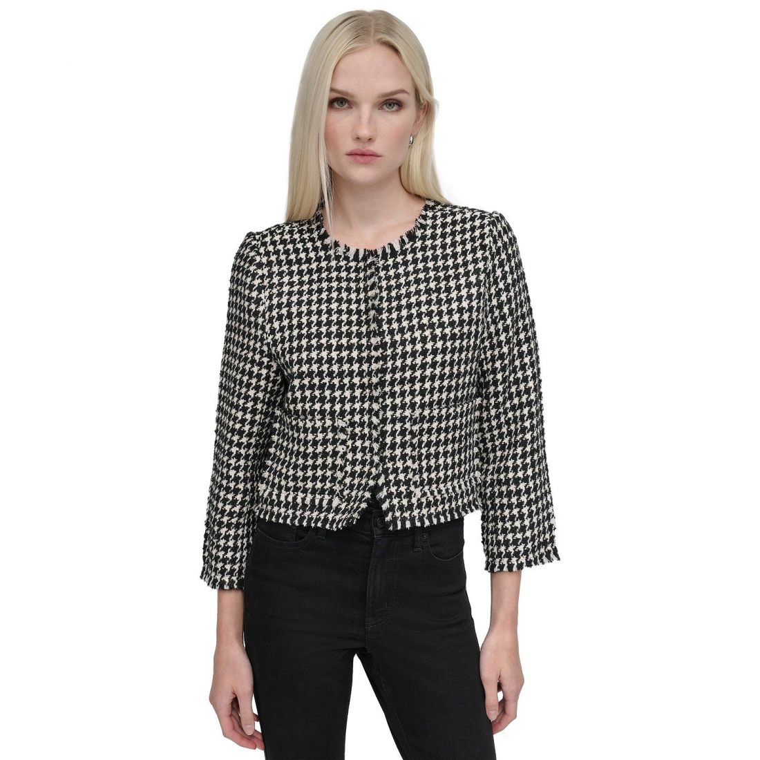 Veste courte 'Frayed Long-Sleeve' pour Femmes