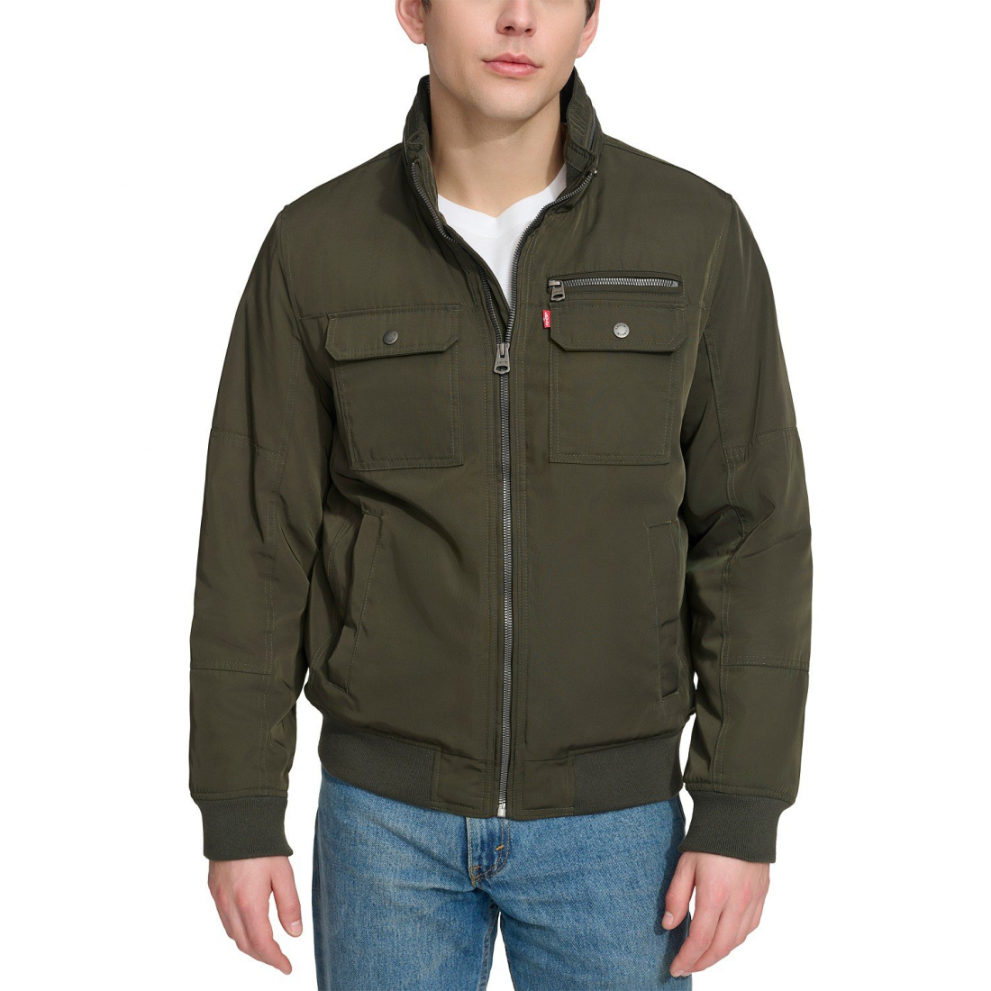 Veste 'Twill Stand-Collar' pour Hommes