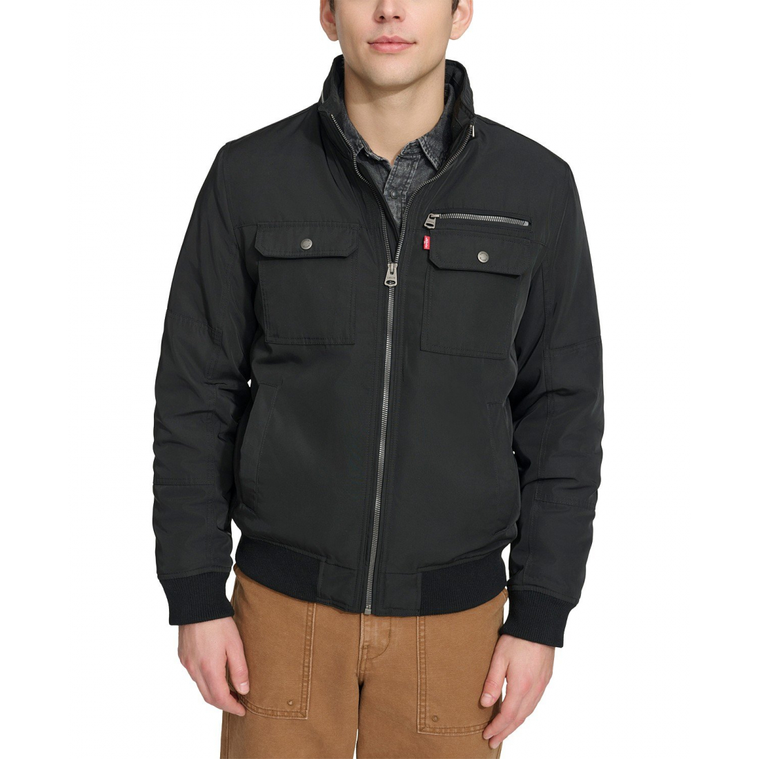 Veste 'Twill Stand-Collar' pour Hommes