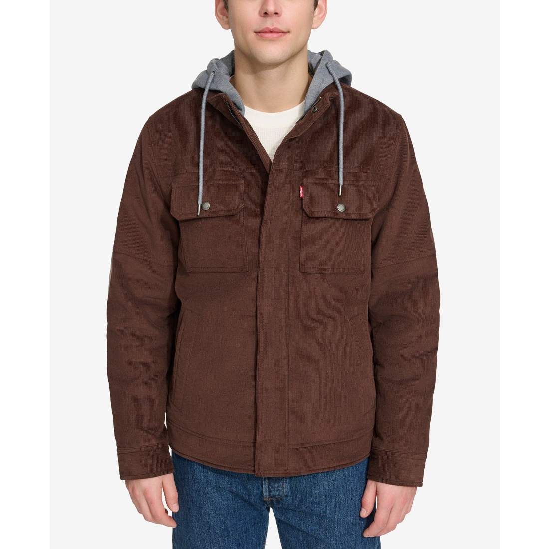 Men's 'Hooded Corduroy Zip' Jacket