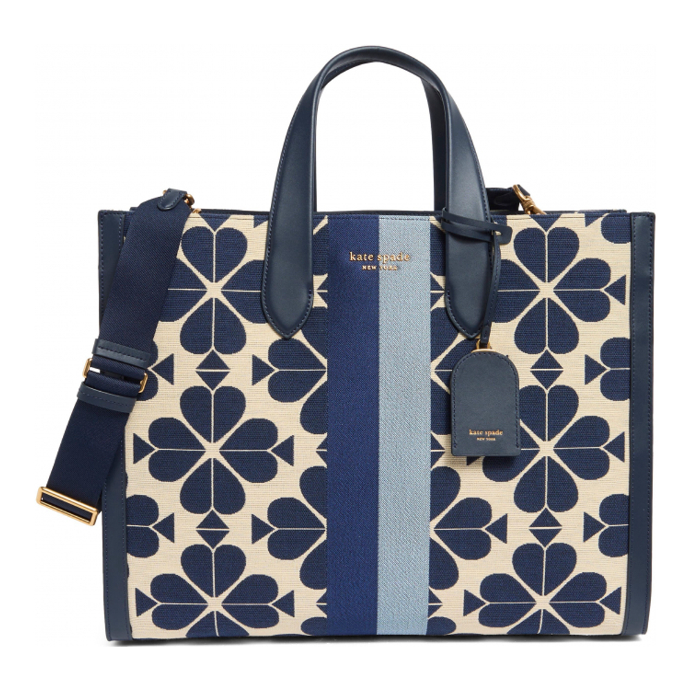 Sac Cabas 'Oversize Spade Flower Jacquard Stripe Manhattan' pour Femmes