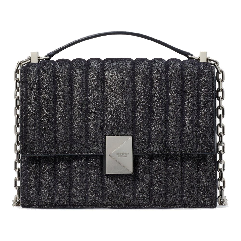 Sac à bandoulière 'Deco Quilted Glitter Suede Chain' pour Femmes
