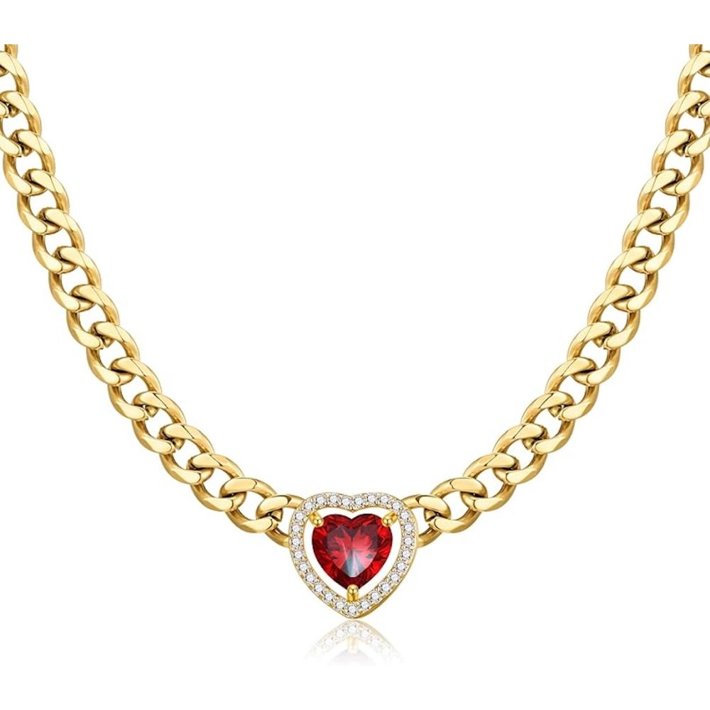 'Red Heart Chain' Halskette für Damen