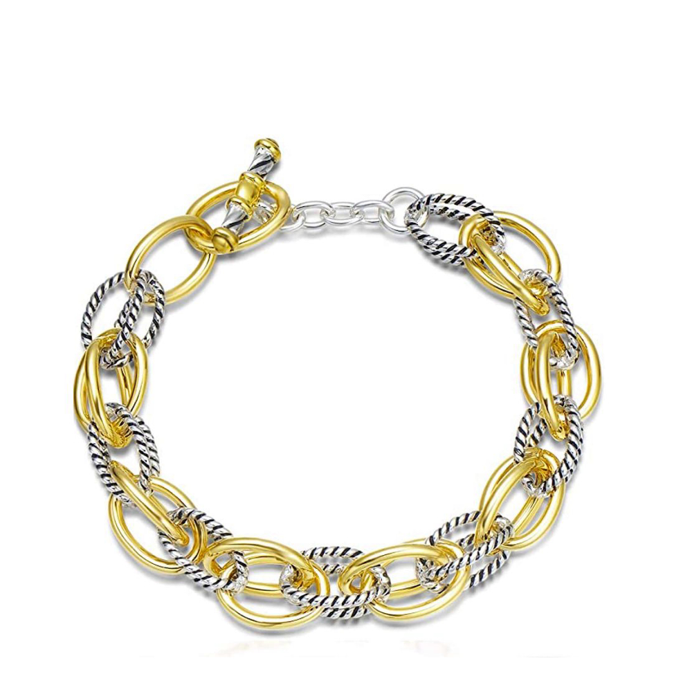 Women's 'Two Tone Chain Link' Bracelet