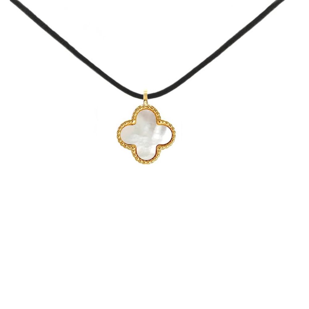 'White Mother Of Pearl Motif Drop' Halskette für Damen