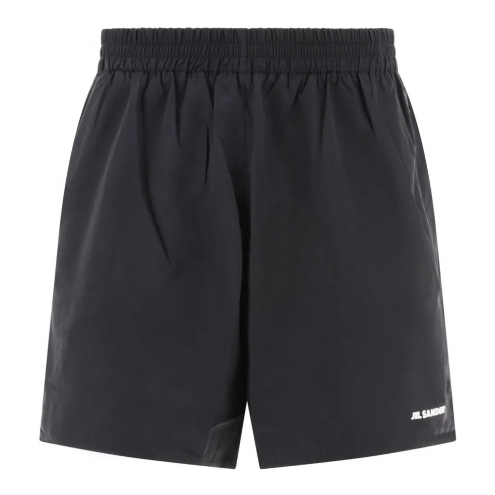 Short 'Elasticated-Waist Logo-Print' pour Hommes