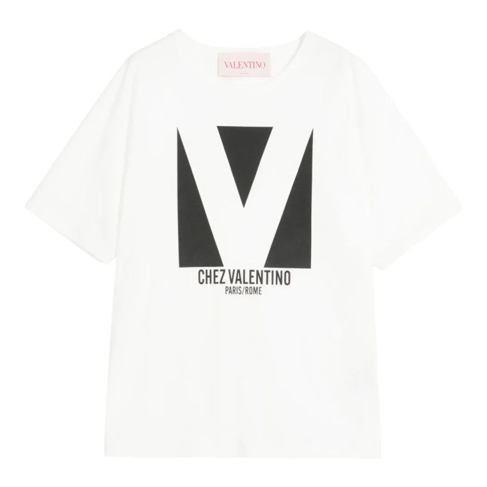 Women's 'Chez Valentino-Print' T-Shirt