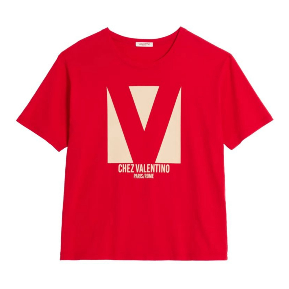 Men's 'Chez Valentino-Print' T-Shirt