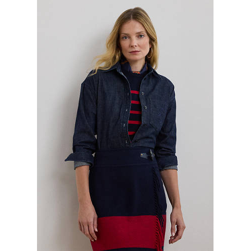 'Relaxed Fit Denim Shirt' pour Femmes