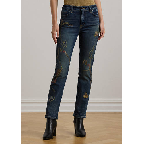 Women's 'Print High Rise Straight Ankle' Jeans