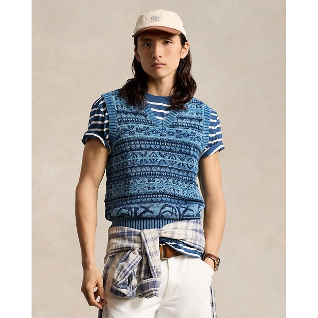 Men's 'Fair Isle Indigo' Sweater Vest