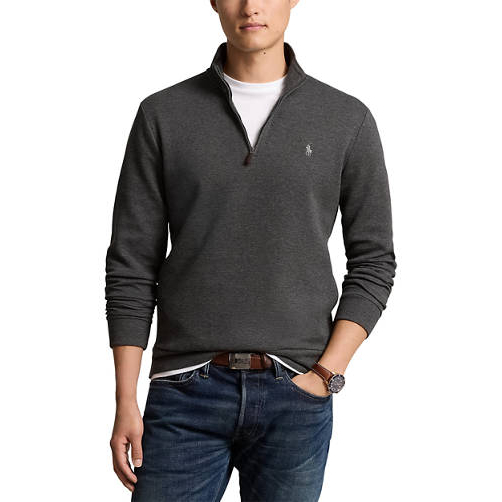 Men's 'Double Knit Mesh Quarter Zip Pullover' Sweatshirt