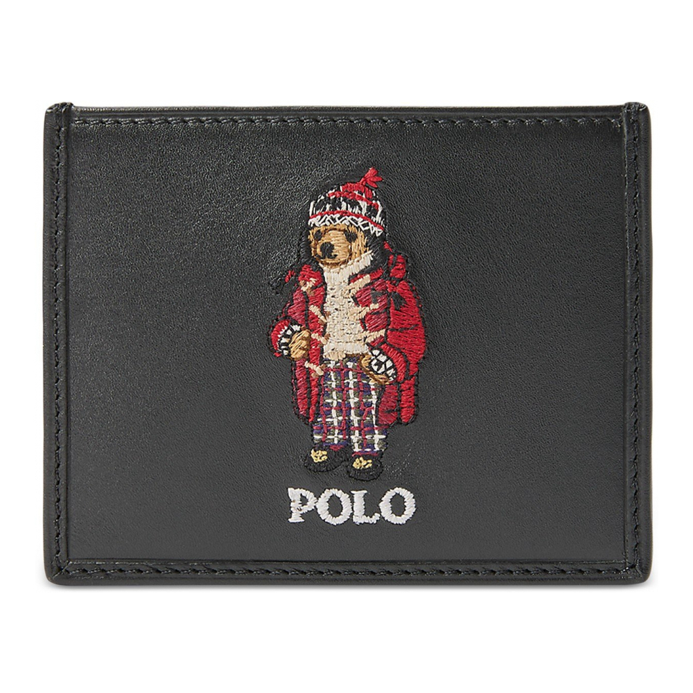 Women's 'Polo Bear Leather' Card case