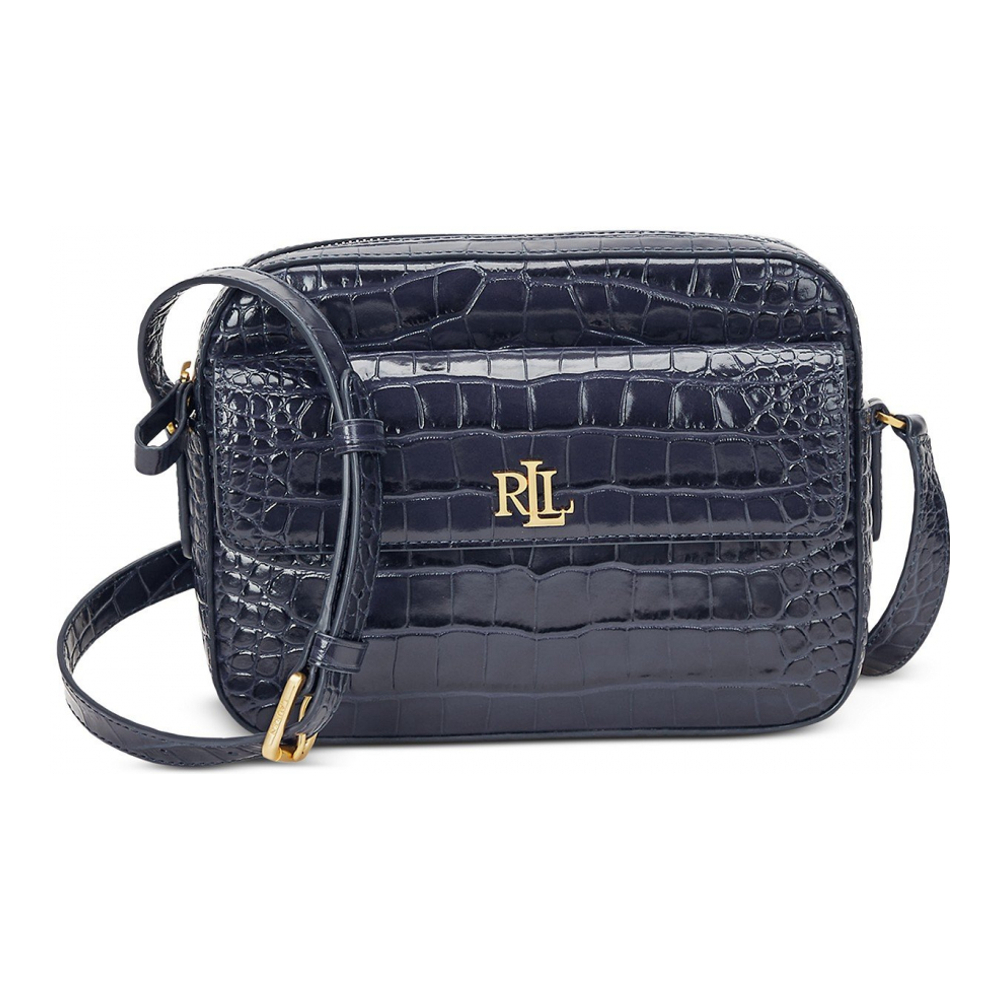 Women's 'Marcy Croc-Embossed Leather Small' Camera Bag