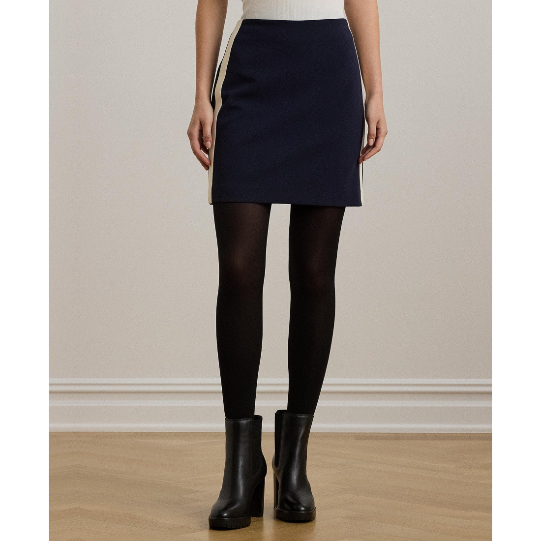'Two-Tone Pencil Miniskirt' pour Femmes