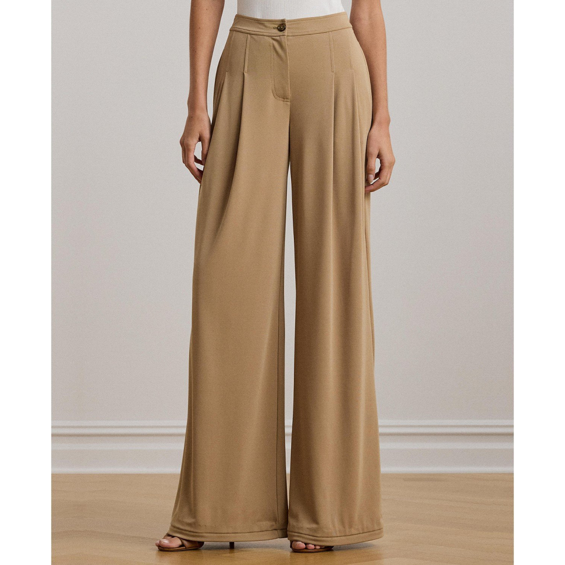 Women's 'Pleated Stretch Jersey Wide-Leg' Trousers