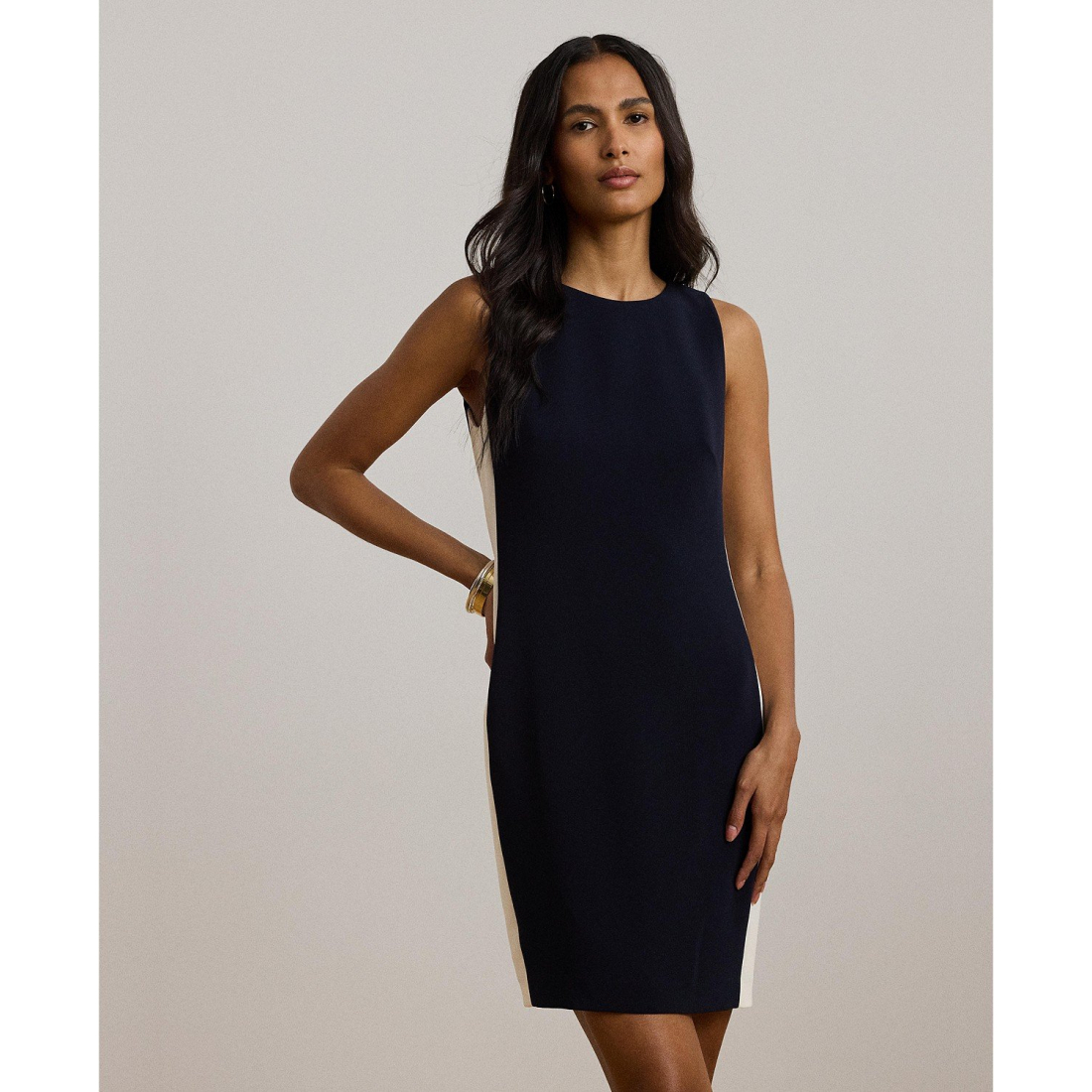 Women's 'Two-Tone Crepe Sheath' Sheath Dress