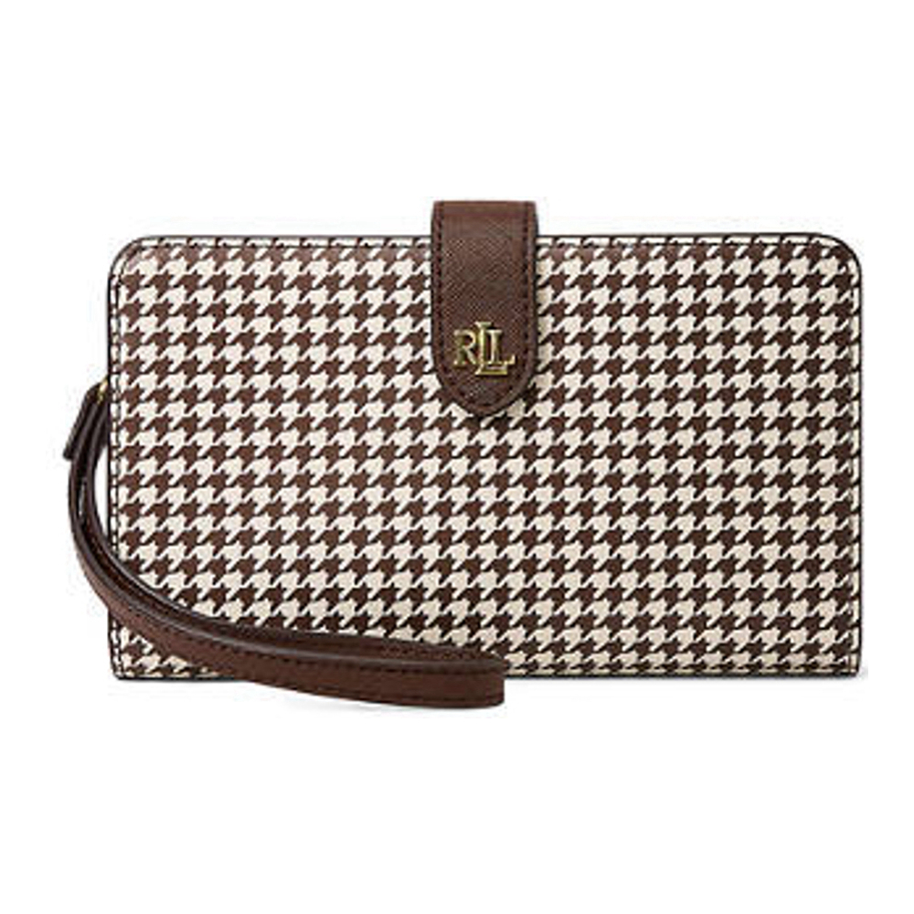 'Print Crosshatch Leather Tech Wristlet' für Damen