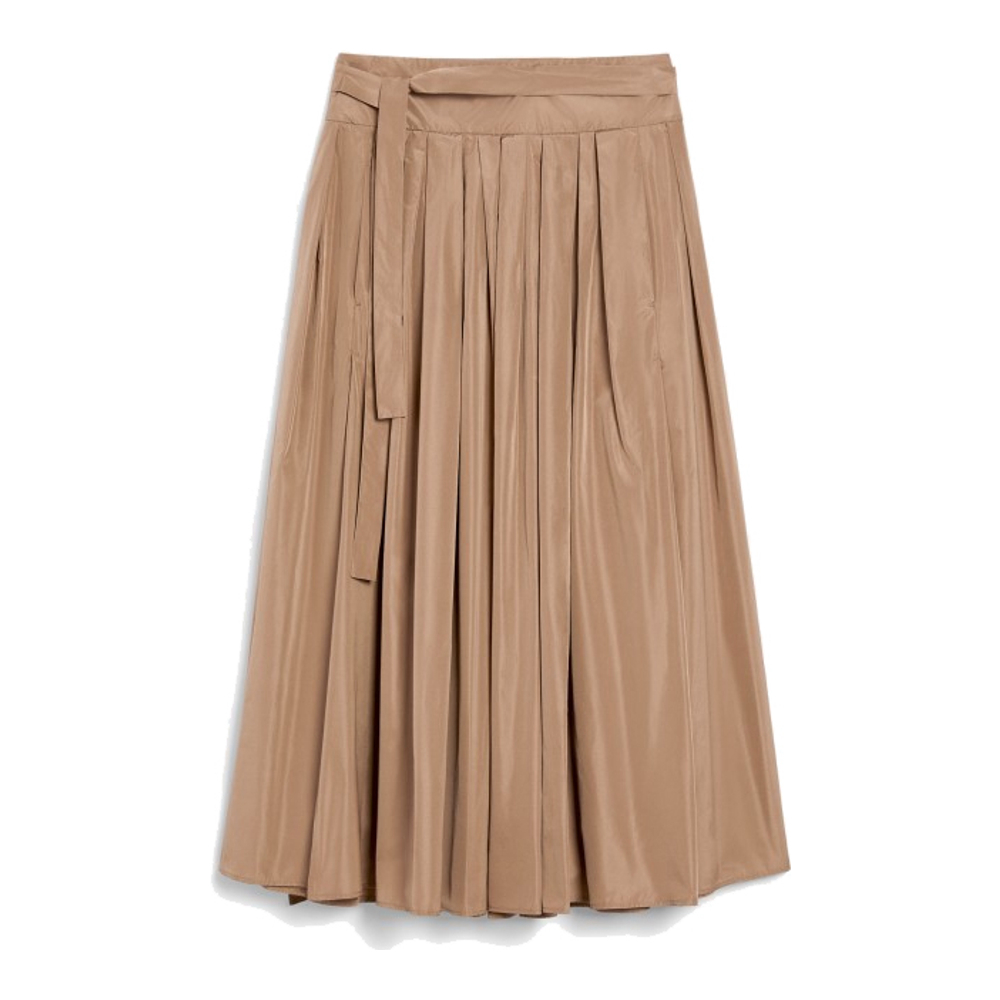 Women's 'Pleated Water-Repellent Taffeta' Maxi Skirt