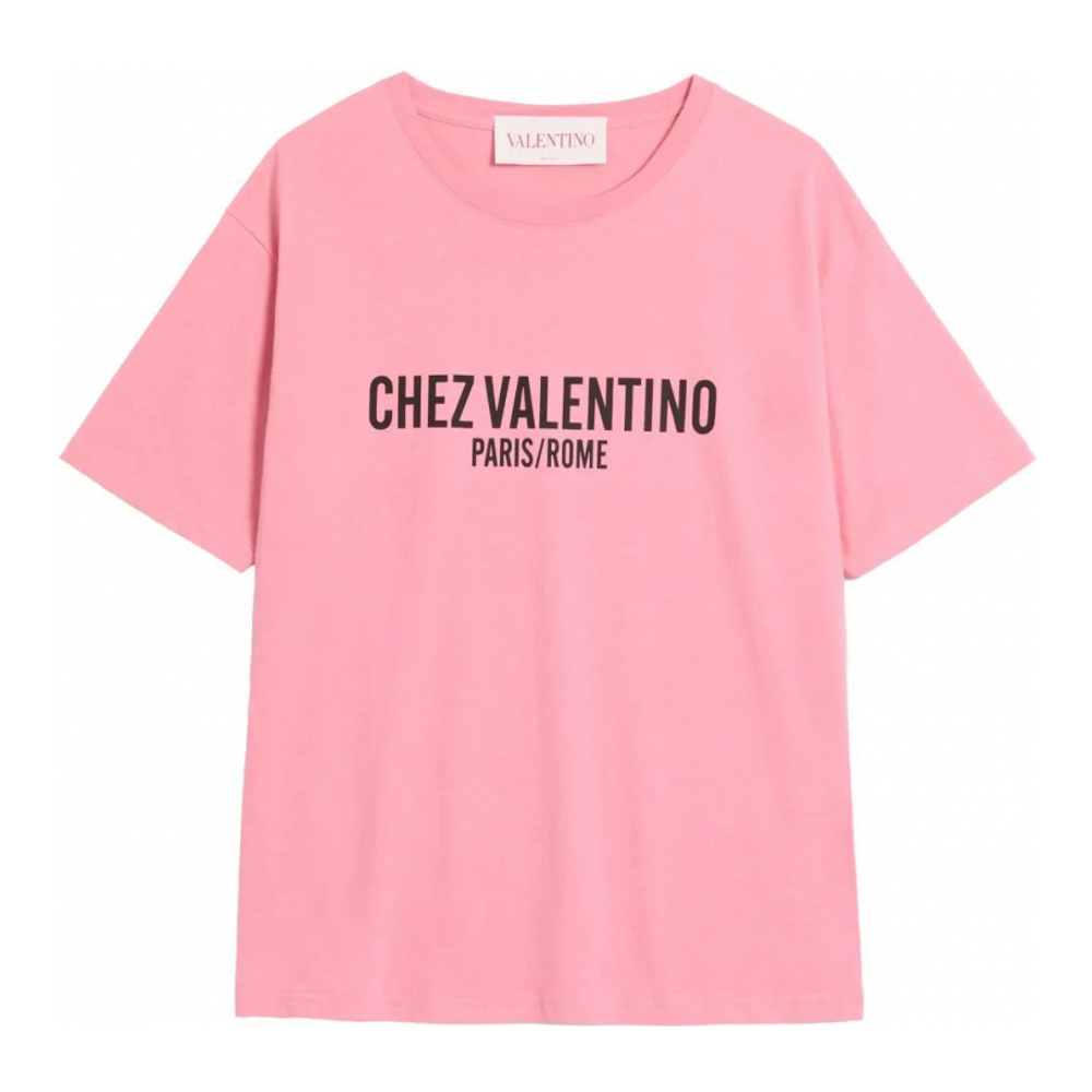 T-shirt 'Chez Valentino-Print' pour Femmes