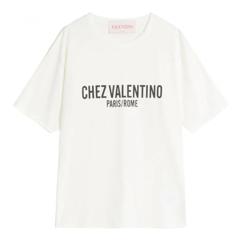 T-shirt 'Chez Valentino-Print' pour Femmes