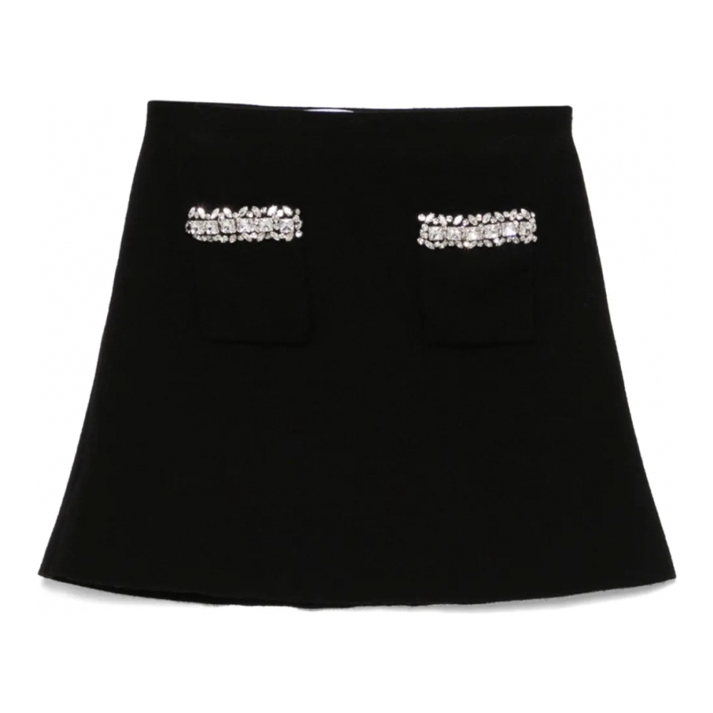 Women's 'Knitted Embellished' Mini Skirt