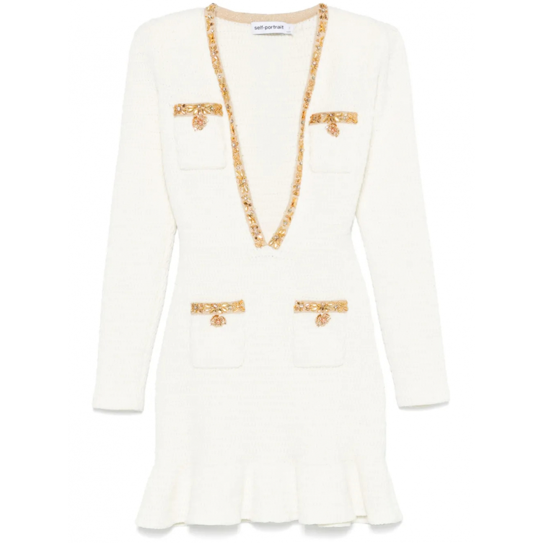 Robe mini 'Lurex-Detail Knitted' pour Femmes