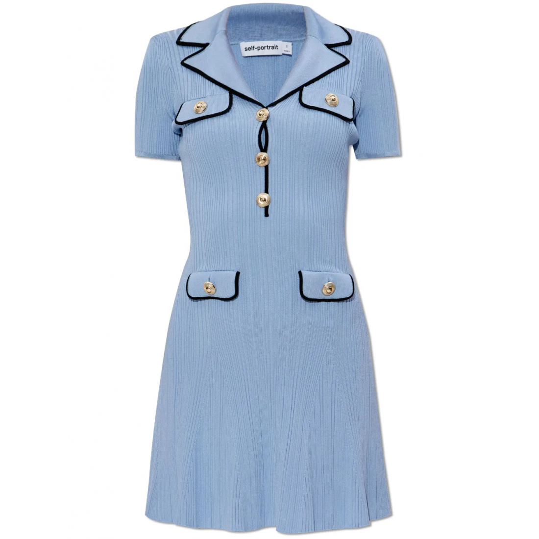 Robe mini 'Ribbed-Knit' pour Femmes