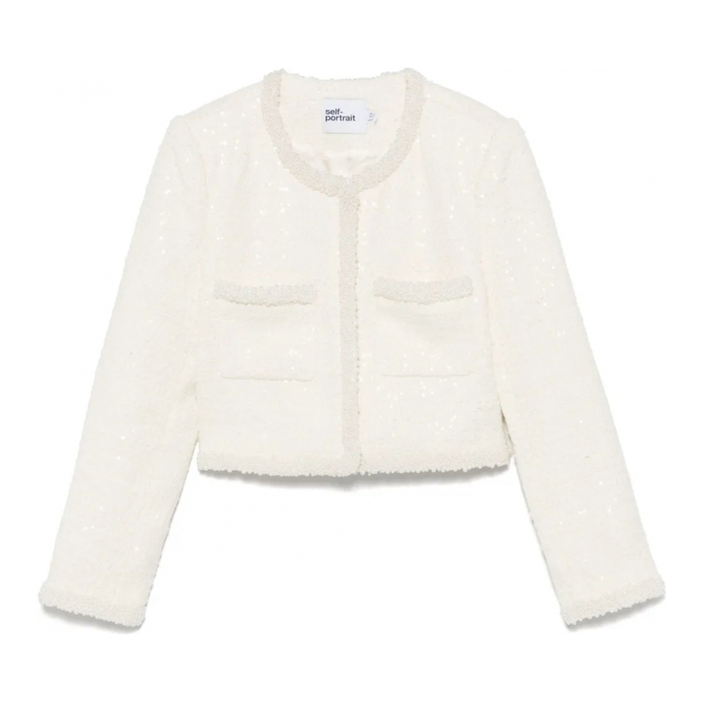 Veste 'Bouclé Faux-Pearl-Trim' pour Femmes