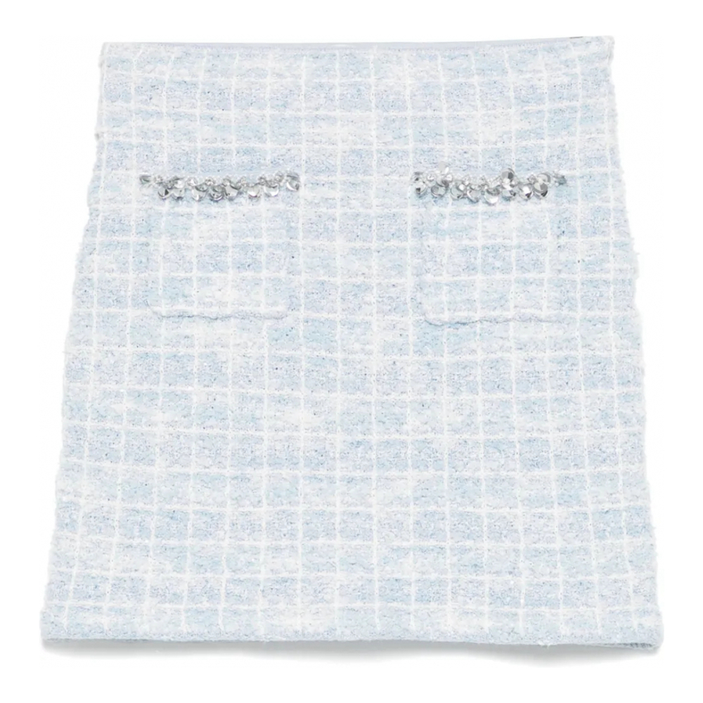 Mini Jupe 'Checked Knitted' pour Femmes