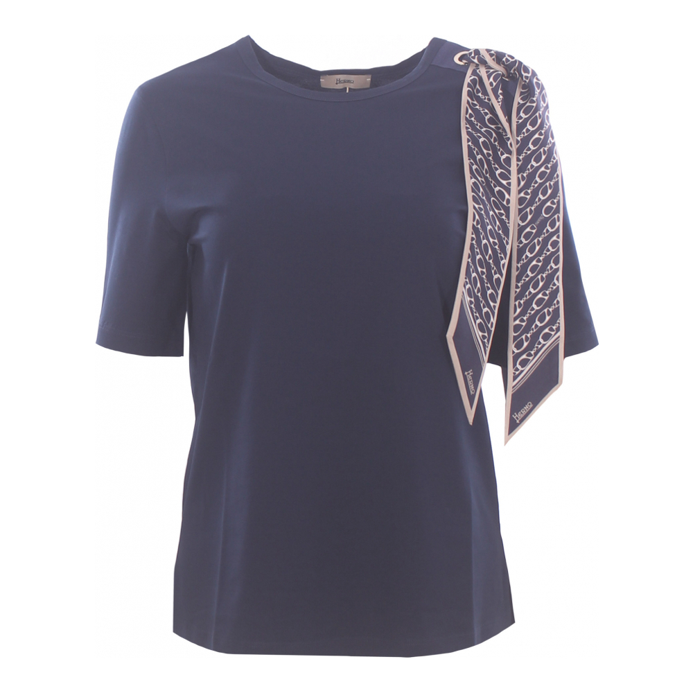 'With Scarf' T-Shirt für Damen