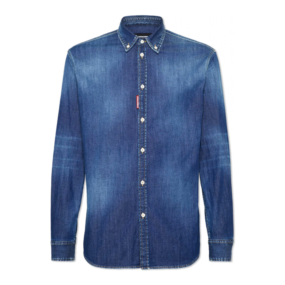 Chemise en Jean 'Dark Washed' pour Hommes