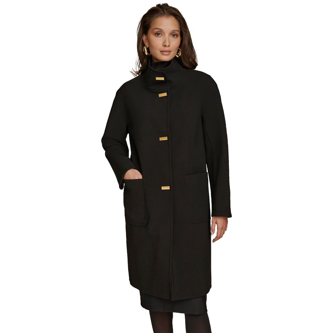 Manteau 'Stand-Collar Single-Breasted' pour Femmes