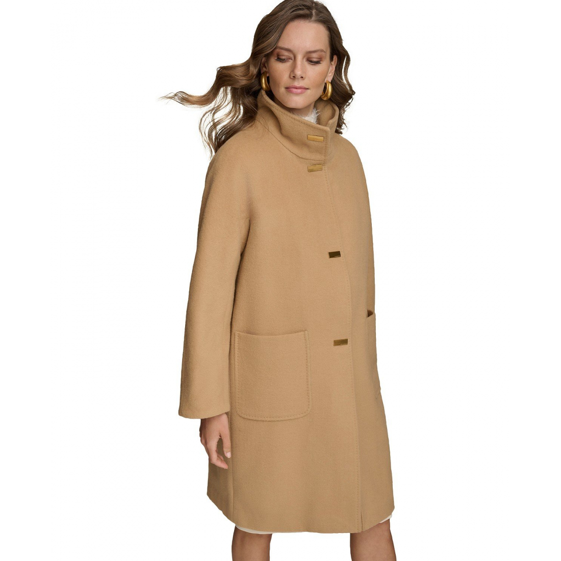 Manteau 'Stand-Collar Single-Breasted' pour Femmes