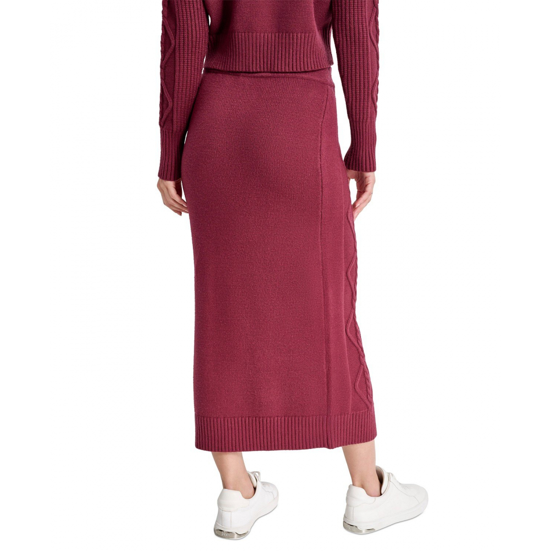 Women's 'Cable Knit Sweater' Midi Skirt