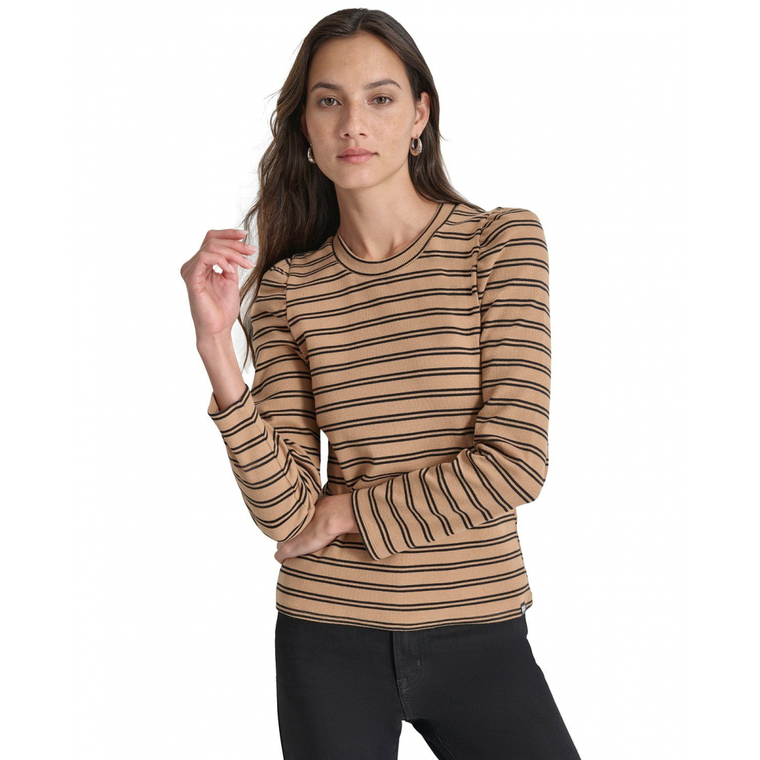 Top 'Striped Long-Sleeve Crewneck' pour Femmes