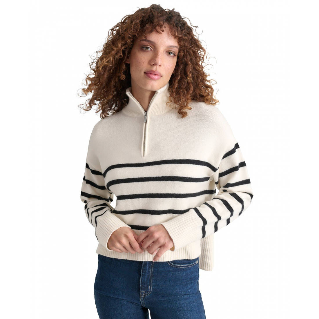 Pull 'Half-Zip Mock-Neck' pour Femmes