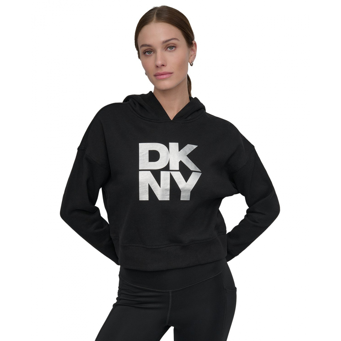 Women's 'Active Stacked Metallic-Logo' Hoodie