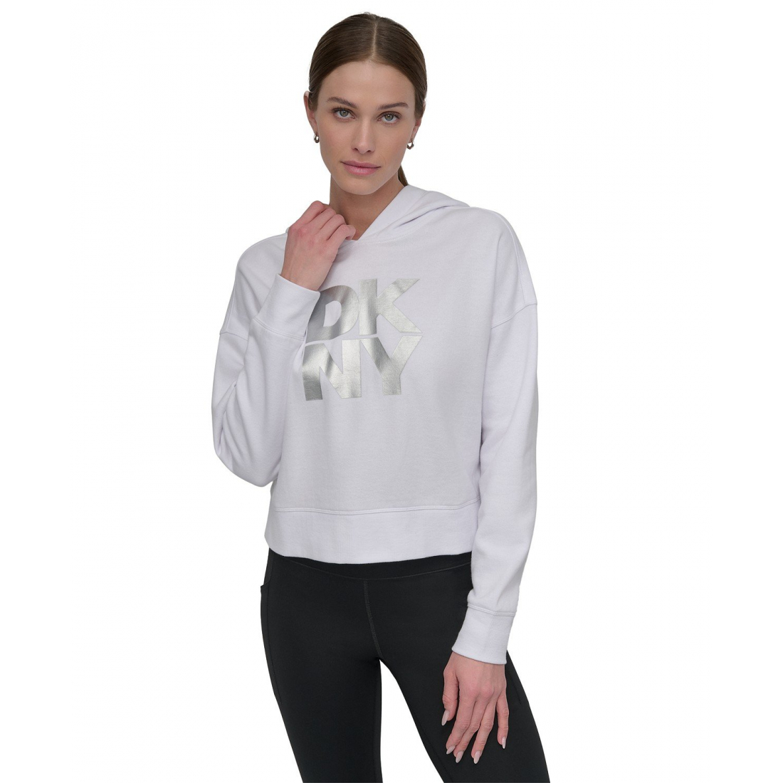 Women's 'Active Stacked Metallic-Logo' Hoodie