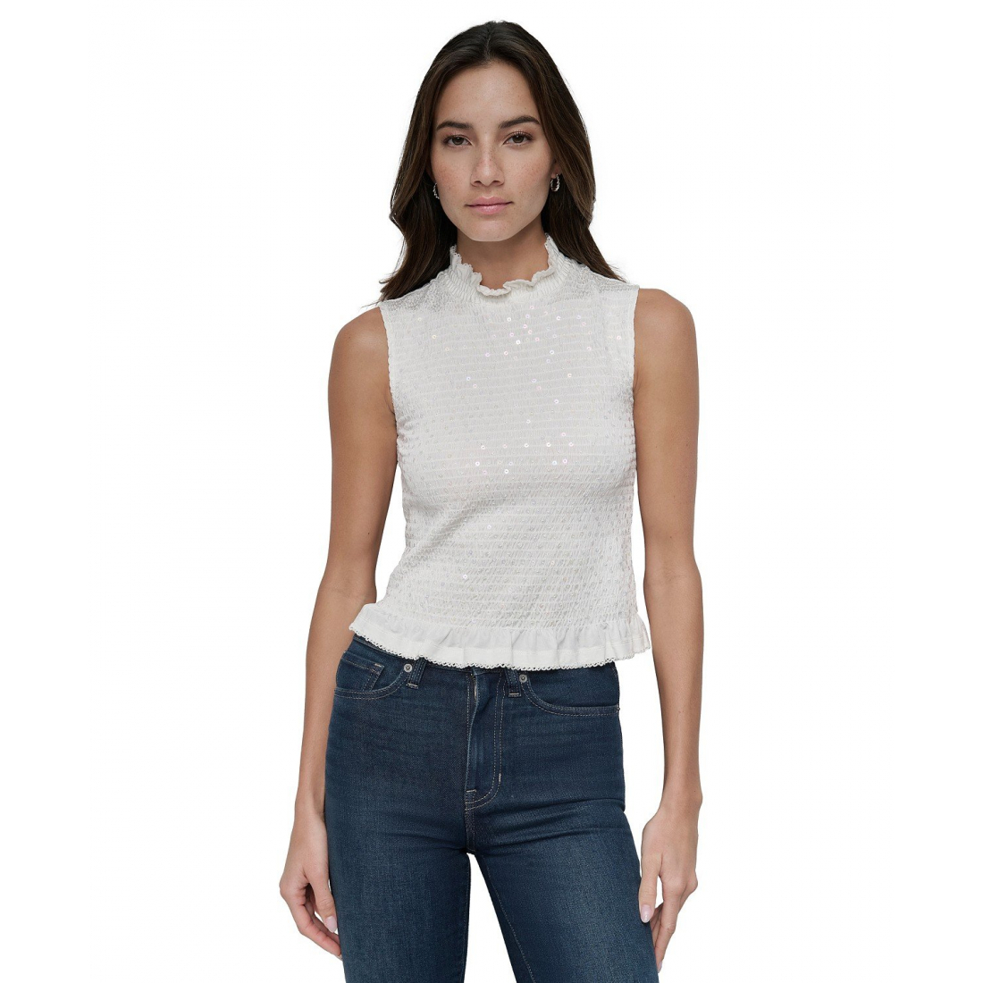Haut sans manches 'Sequin Smocked' pour Femmes