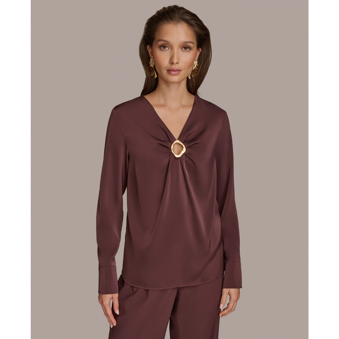 Blouse à manches longues 'Hardware Detail' pour Femmes