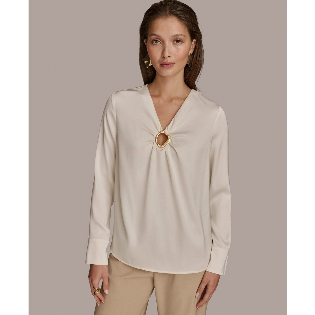 Blouse à manches longues 'Hardware Detail' pour Femmes